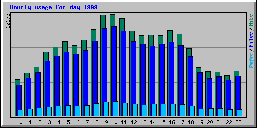 Hourly usage for May 1999